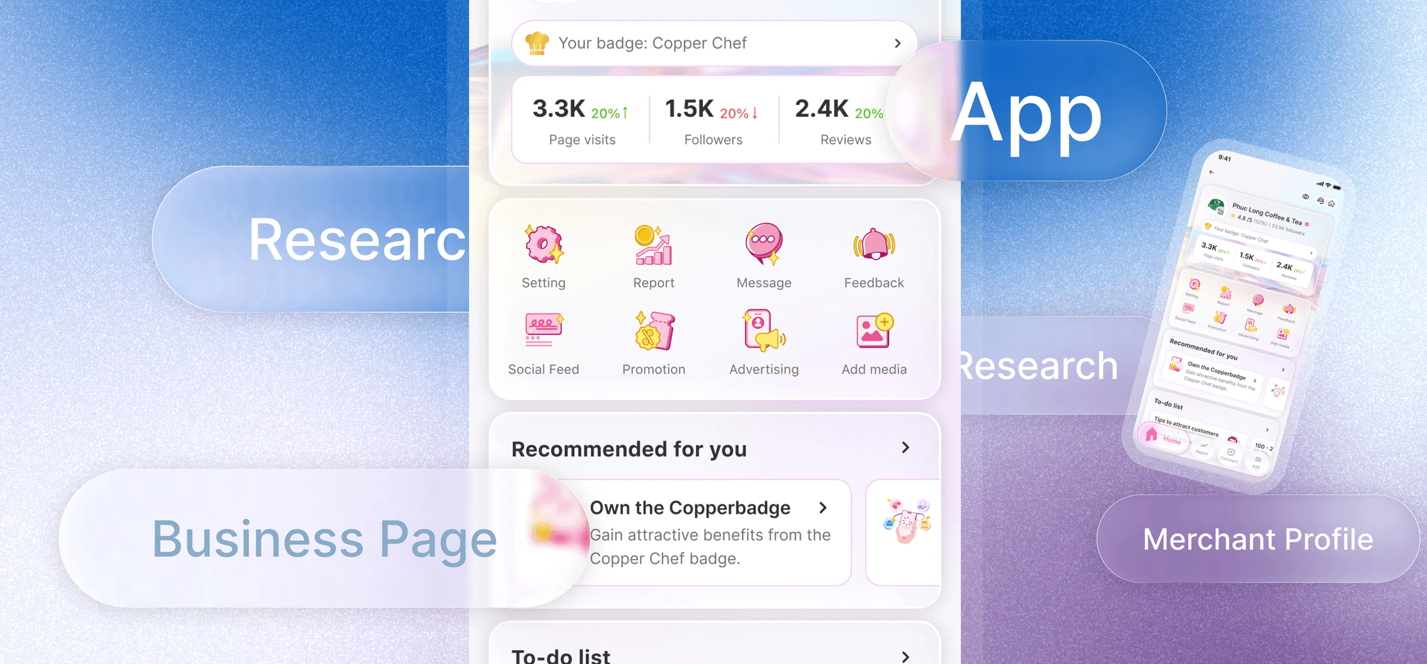 Business page management