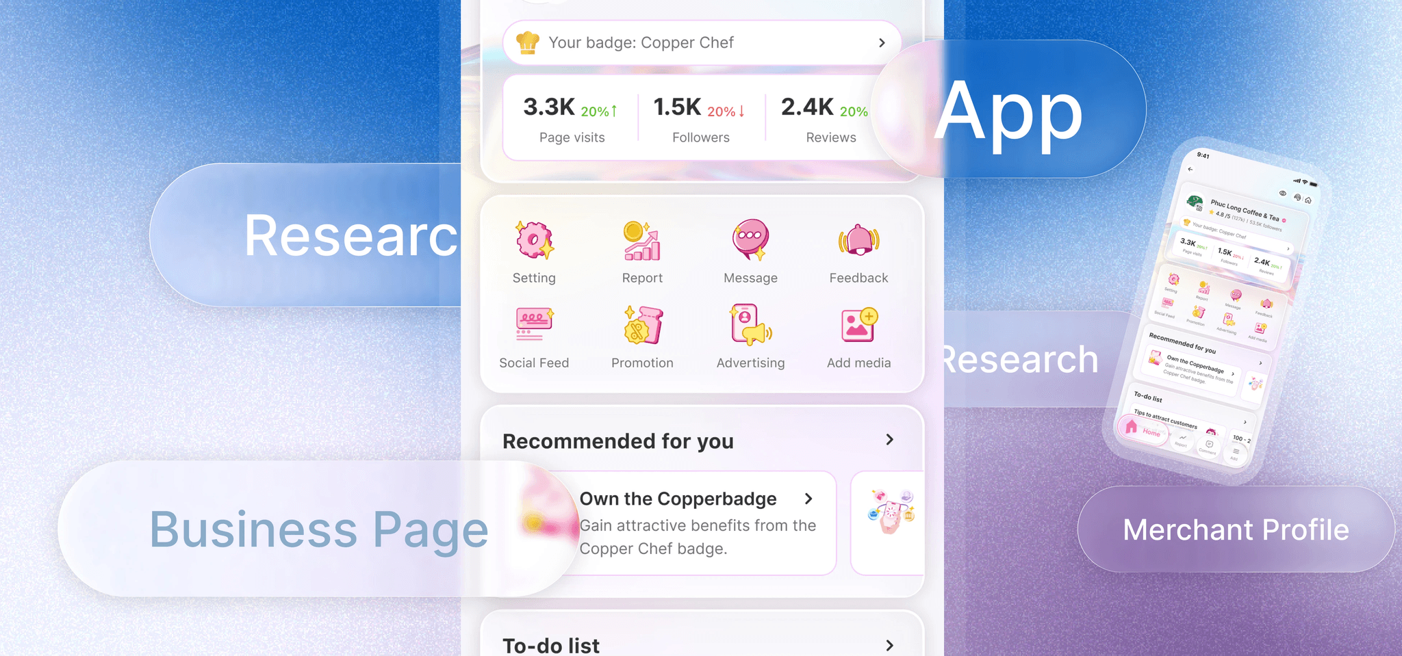 Business page management