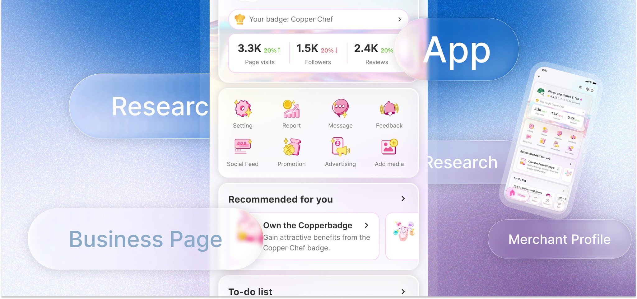 Business page management